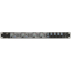 Z44R Multi-purpose 1U Mixer 1U live zoning rack mixer with 2 mic line inputs and 2 stereo line inputs feeding 4 stereo outputs