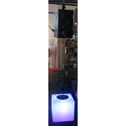 RGB LED DMX Kinetic Cube Pendant 30cm Motorised Winch and Colour Cube 0.5m per sec DMX512 8CH