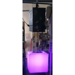 RGB LED DMX Kinetic Cube Pendant 30cm Motorised Winch and Colour Cube 0.5m per sec DMX512 8CH