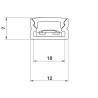 Pack of 4 White End Caps for Aluminium Profile 12mm Wide x 7mm Height