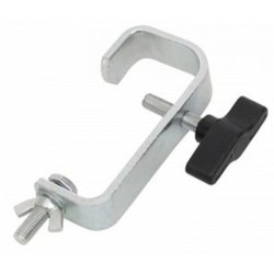G-Clamp Hook 50mm Black Powder Coated with M10 Bolt, Wing Nut and Washer 20kg Load