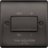 Single Gang Black Nickel Metal 20A Fan Switch