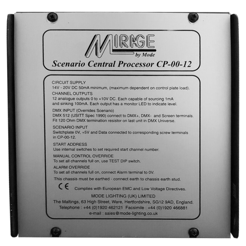 Mode CP-00-12 Scenario Central Processor