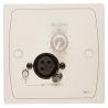 Cloud CLOUD M-1W INPUT PLATE 1x XLR3F Mic IN, Balanced, Level Controls, Mic Priority, White
