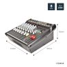 8IN 2x 200W DSP Mixer Amplifier - CSP Series Compact Powered Mixers with DSP
