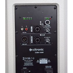 Citronic 10" 270W White CUBA Active Full-Range PA Cabinets with DSP + Bluetooth