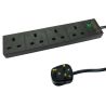 1m 4-Way Surge Protected Mains Power Extension