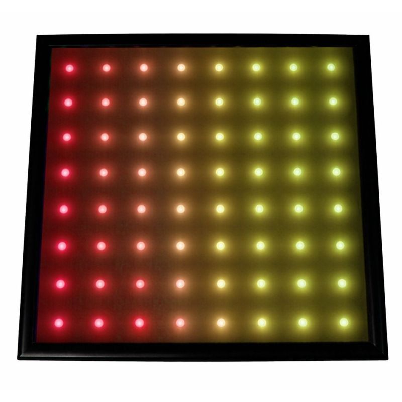 LED RGB DMX over SPI - 64 Pixel Tinted Black Display Ceiling Panels - 600mm x 600mm Full Colour LED Display Light Panel