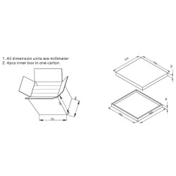 Switched Single Colour LED Panel 600mm x 600mm - 40W - Cool White 6000k