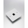 Rako WP CON Single gang wired connection plate with an RJ11 socket Complete with white plastic cover plate