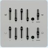 Mode Slider Dimmer Outstation (8 Channels & Master, Anodised Silver, Eight Gang)