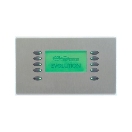 Mode Evolution LCD Fascia EVO-L-BSS-55 (10 Buttons, Twin Gang, MK Aspect Brushed Stainless)