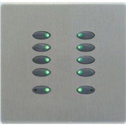 Mode Evolution Switch Plate - Black (10 Black Buttons, Single Gang, excluding Fascia Plate)