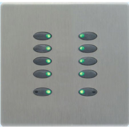 Mode Evolution Switch Plate - Black (10 Black Buttons, Single Gang, excluding Fascia Plate)