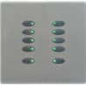 Mode Evolution Switch Plate - Black (10 Black Buttons, Single Gang, excluding Fascia Plate)