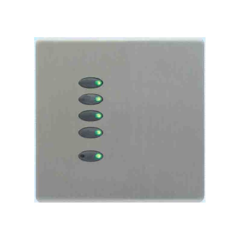 Mode Evolution Switch Plate - Black (5 Black Buttons, Single Gang, excluding Fascia Plate)