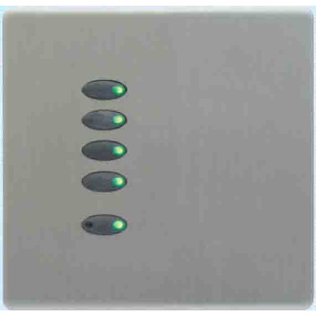 Mode Evolution Switch Plate - Black (5 Black Buttons, Single Gang, excluding Fascia Plate)