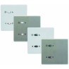 Mode Switch Plate - Black (2 Black Buttons, Single Gang, excluding Fascia Plate)