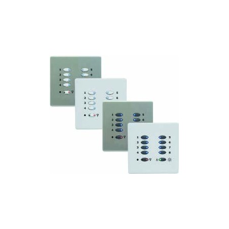 Mode Switch Plate - White (10 White Buttons, Single Gang, excluding Fascia Plate)