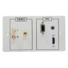 DADO-2G-HDMI-J DADO-90P and HDMI-90BB adaptors on Engraved 2G panel, with