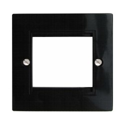 EP-50FW White plastic single gang euro frame for 1 x 50mm or 2 x 25mm