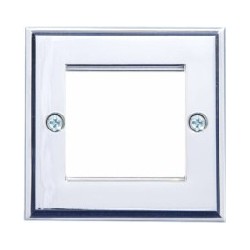 EP-50FSC Satin chrome single gang euro frame with 50mm space