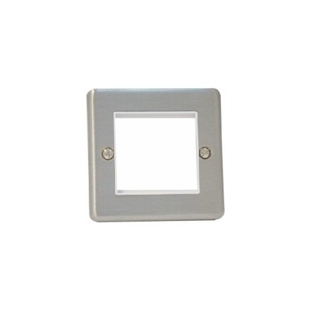 EP-50FBB Brushed brass single gang euro frame with 50mm space