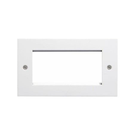 EP-100FW White plastic double gang euro frame for 2 x 50mm or 4 x 25mm