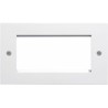 EP-100FW White plastic double gang euro frame for 2 x 50mm or 4 x 25mm