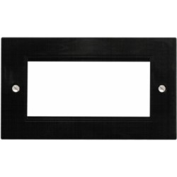 EP-100FW White plastic double gang euro frame for 2 x 50mm or 4 x 25mm