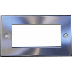 EP-100FSC Satin chrome double gang euro frame with 100mm space