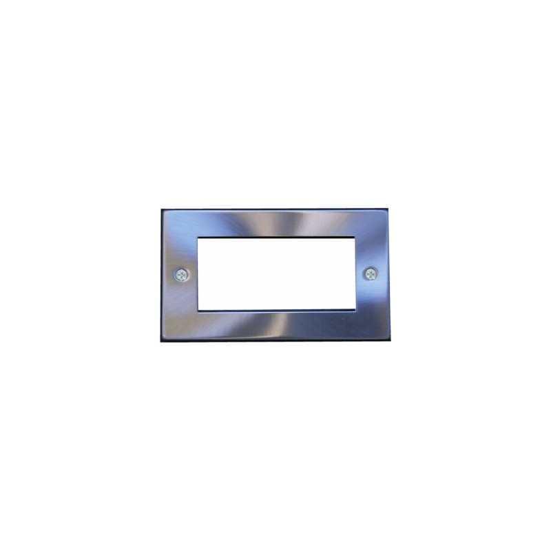 EP-100FSC Satin chrome double gang euro frame with 100mm space