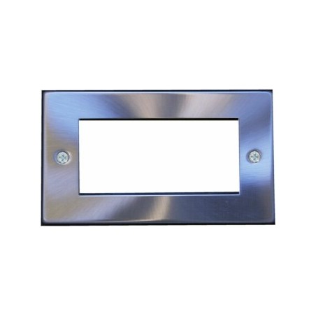 EP-100FSC Satin chrome double gang euro frame with 100mm space