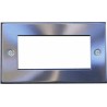 EP-100FSC Satin chrome double gang euro frame with 100mm space