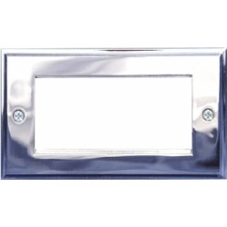 EP-100FC Polished chrome double gang euro frame with 100mm space