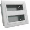 EP-12-GW 2 row, 12 gang euro frame in White, with back box
