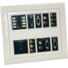 EP-12-GW 2 row, 12 gang euro frame in White, with back box