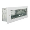 EP-200GW 1 row, 8 gang euro frame in White, with back box