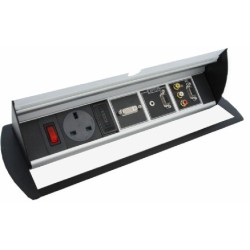 RDM-6H Horizontal, flip lid module with 13A socket and 150mm space