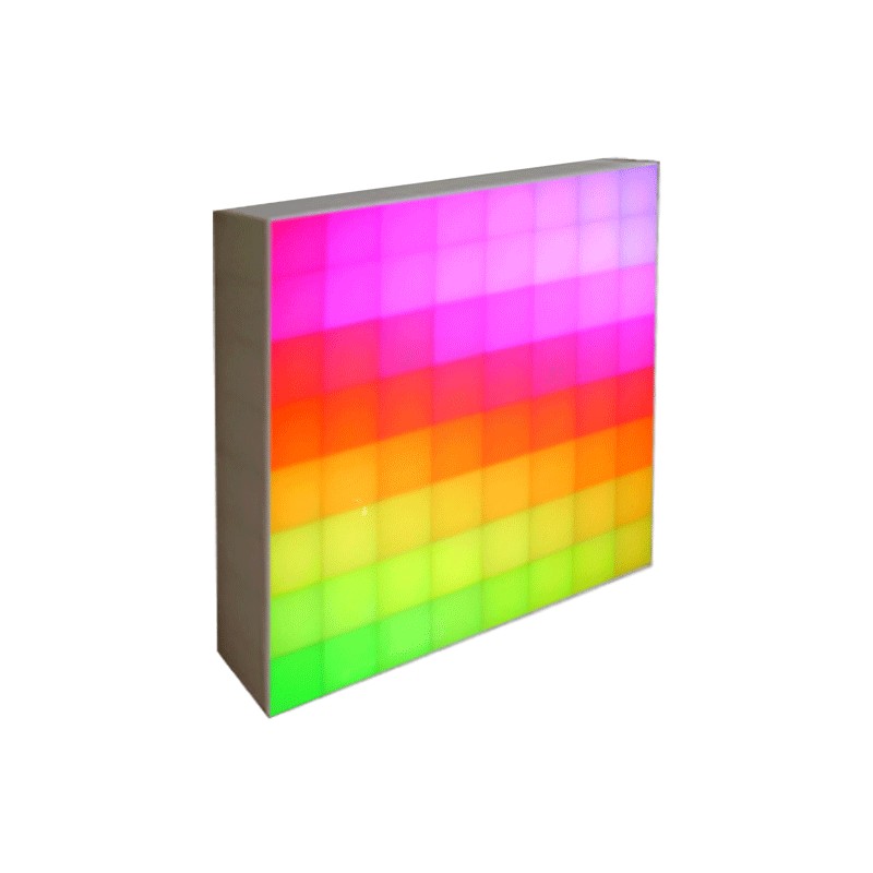 LED RGB DMX 512 - 64 Pixel Display Magnetic Wall Panels - 500mm x 500mm Full Colour LED Display Light Panels for Video Walls