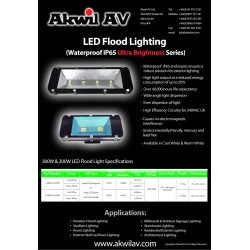 200W LED Flood Light 16000lm Outdoor IP65 100-265V 2pcs x 100 Watt LED Flood High Power LEDs