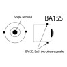 26mm Dimmable 240V 2.5W LED BA15D SBC or BA15S or E14 39 x 3528 LED Corn Light Bulb 240lm BA15 or B15 Equivalent to 25W