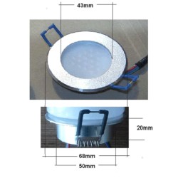 NEW 4.3W LED RGB DMX 60mm Recessed Flushmount Diffused Pixel Light 3 Channel