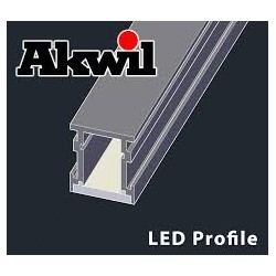 0.8m Akwil Custom X Connectable Aluminium 45 Degree Surface Profiles for LED Strips with diffusers