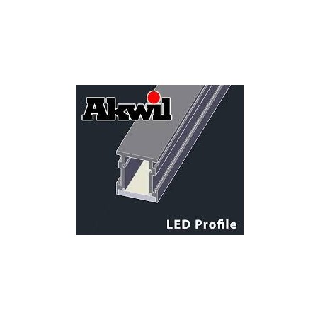 0.8m Akwil Custom X Connectable Aluminium 45 Degree Surface Profiles for LED Strips with diffusers