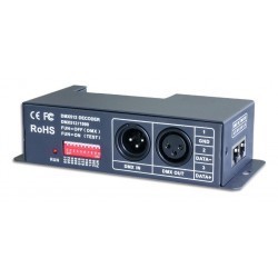 RGBW 4 Channel DMX LED Strip Controller Decoder 24V or 12V  Constant Voltage 6A per Channel AK-RGBW-4CH-24A 480W Driver