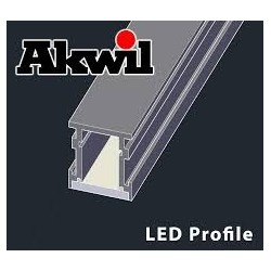 2m Akwil Aluminium Surface Profiles for LED Strips with diffusers