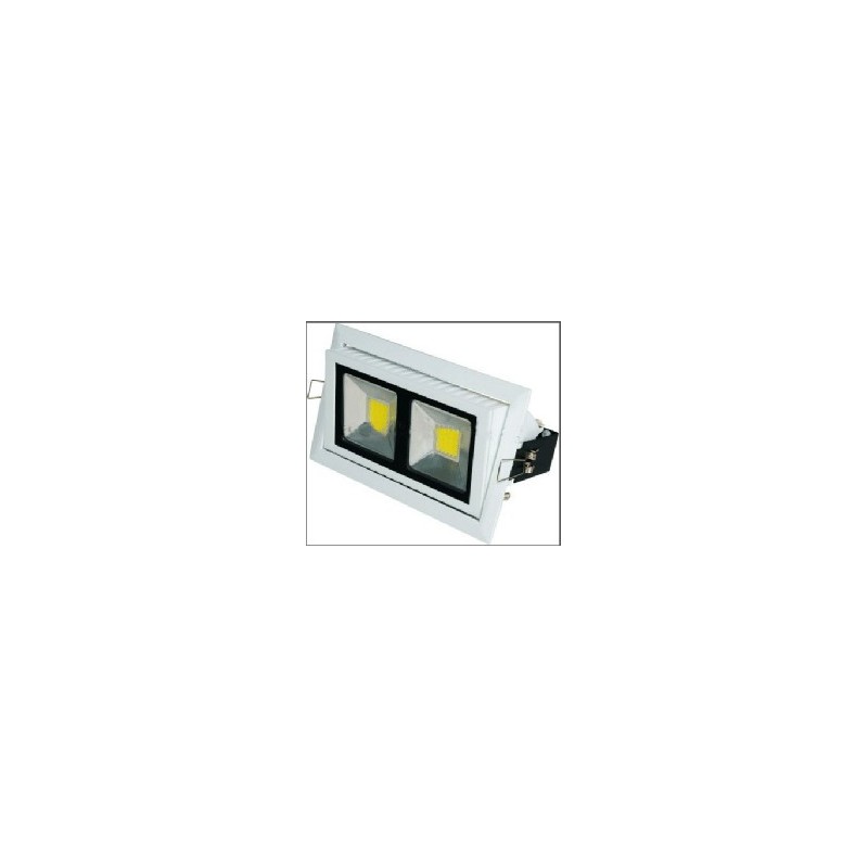 Flush Rectangular 38W LED Downlight Fitting High Lumen 90 Degree 3200lm Angle Light