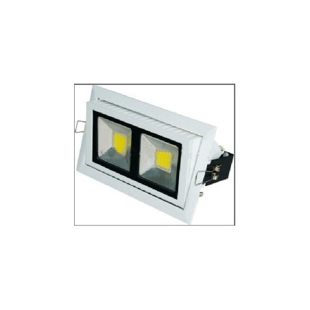 Flush Rectangular 38W LED Downlight Fitting High Lumen 90 Degree 3200lm Angle Light