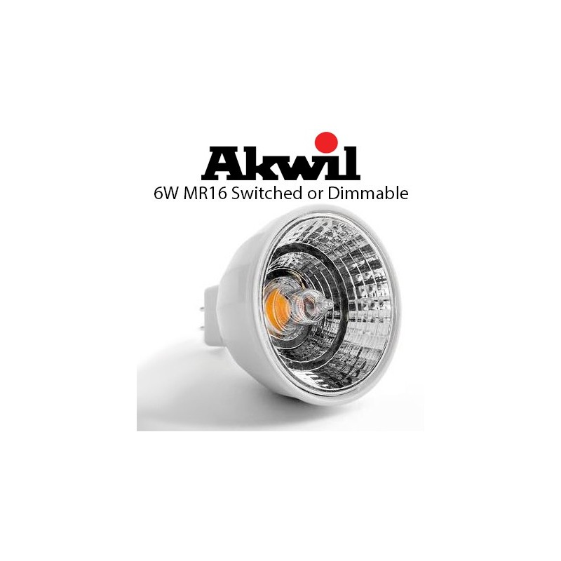 Akwil 6W MR16 LED 12V AC & DC LED Light Bulb Switched or Dimmable 600lm 30  & 60 Degree Warm & Pure White CRI 80 or 90 GU5.3 Base